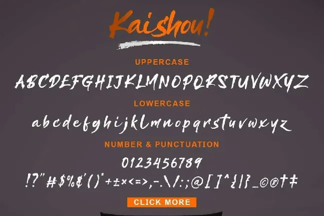 Kaishou! Brush Script font