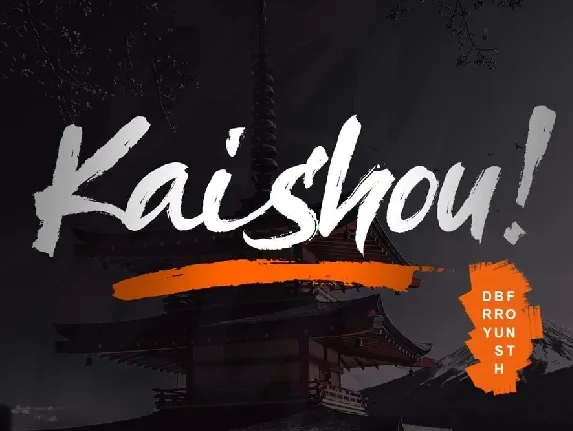 Kaishou! Brush Script font