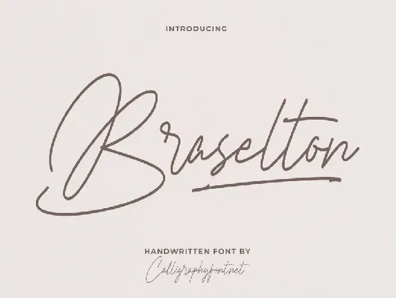 Braselton Demo font