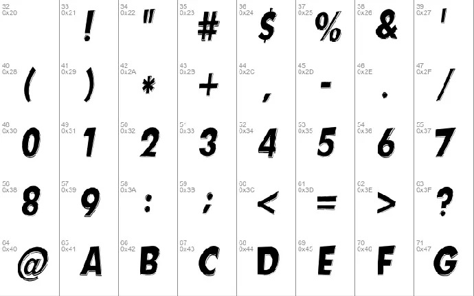 Hotplate (sRB) font