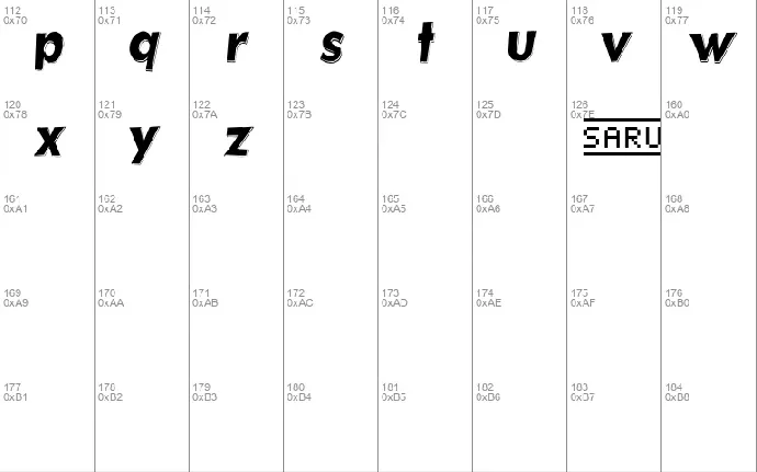 Hotplate (sRB) font