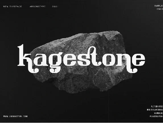 Kagestone font