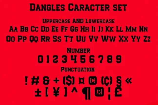 Dangles font