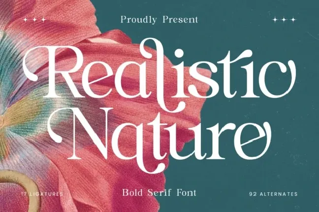 Realistic Nature font