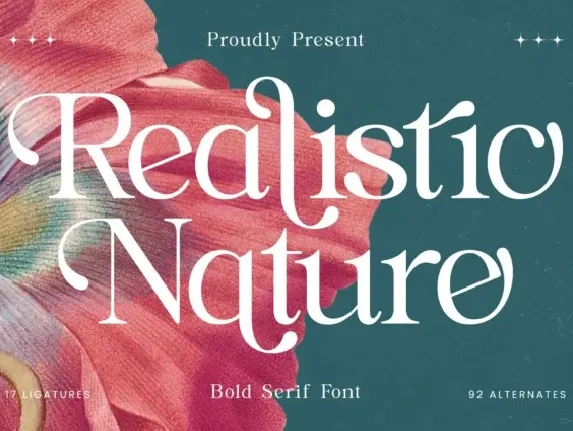 Realistic Nature font