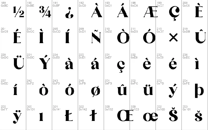 The Brande and Lotaline font