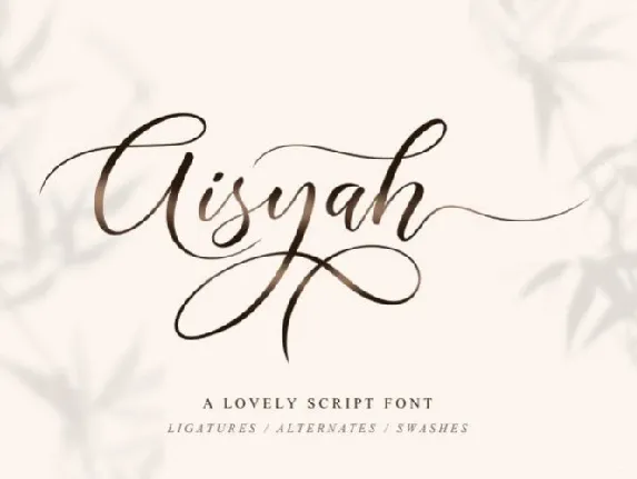 Aisyah Calligraphy font