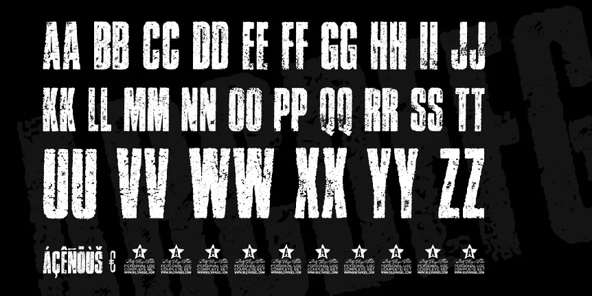 ERODED PERSONAL USE font