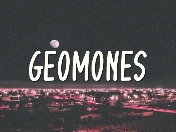 Geomones font