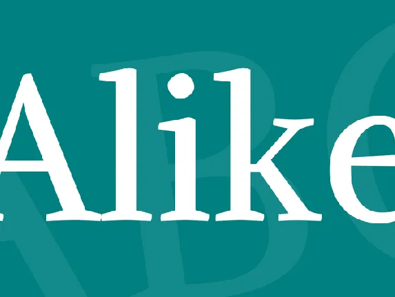 Alike font