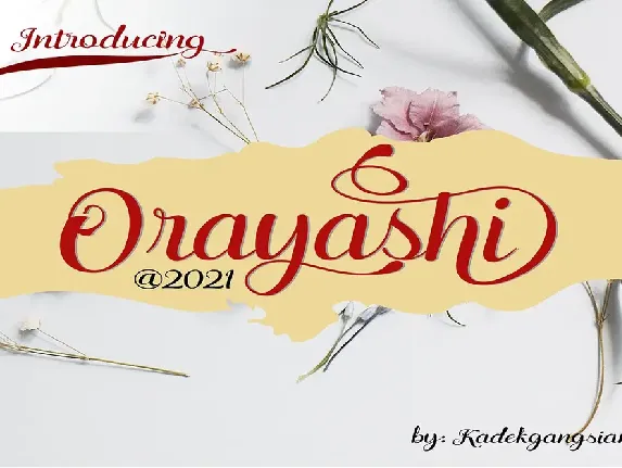 Orayashi font