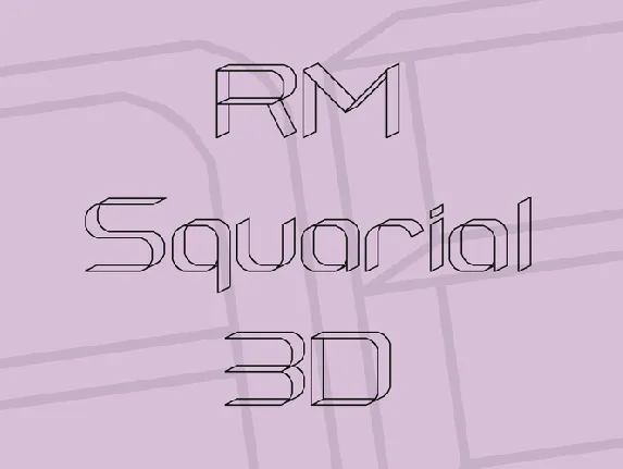 RM Squarial 3D font