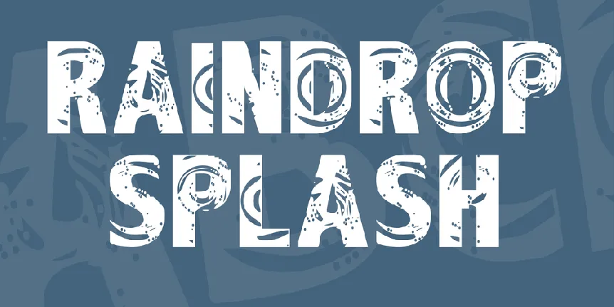 Raindrop Splash font