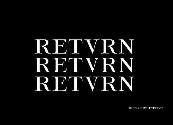 RETVRN font