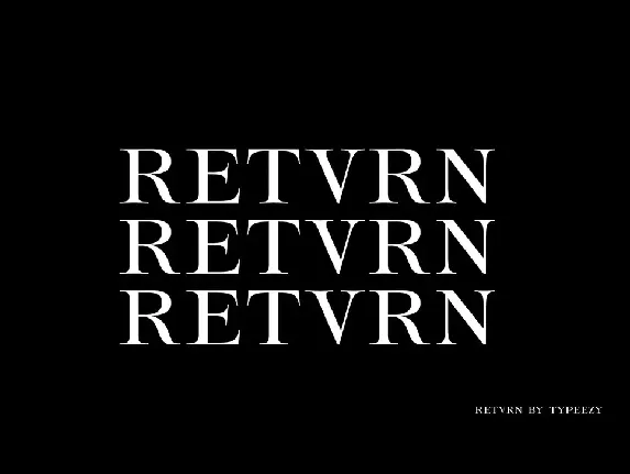 RETVRN font