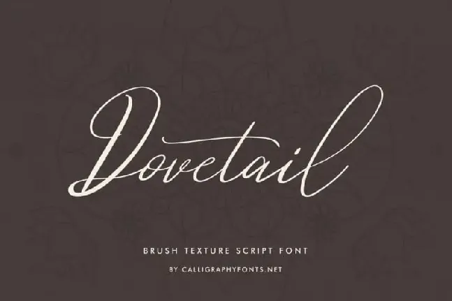 Dovetail Luxurious Calligraphy Script font