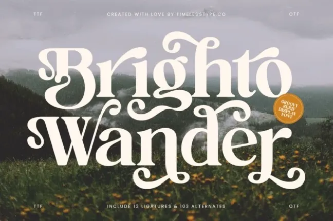 Brighto Wander font