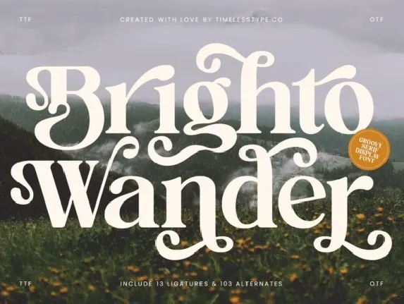 Brighto Wander font