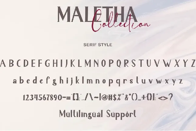 Maletha Collection font