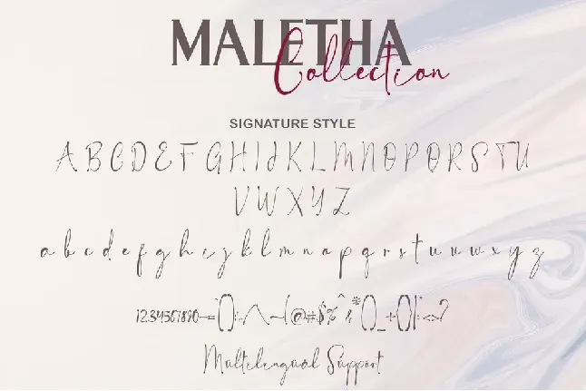 Maletha Collection font