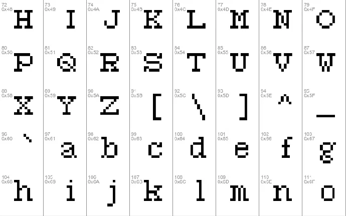 7:12 Serif font