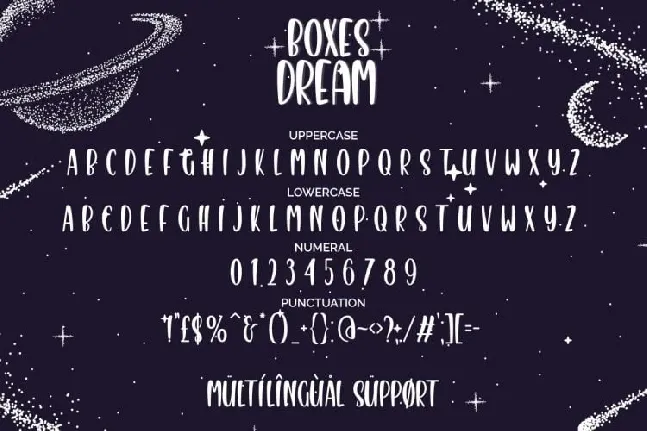 Boxes Dream Personal Use Only font