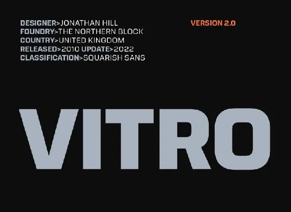 Vitro Family font