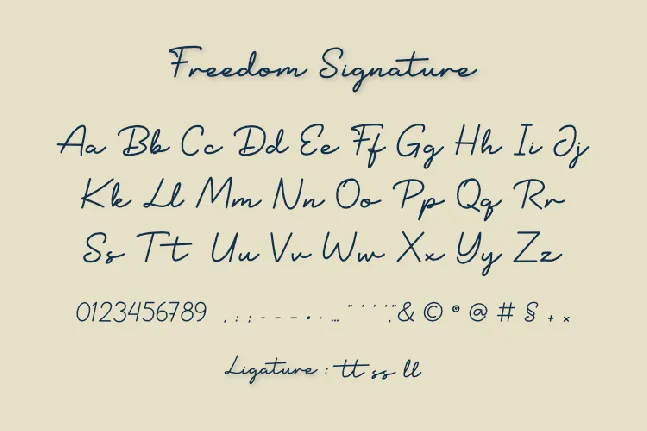 Freedom Signature font