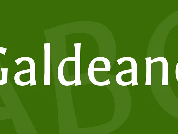 Galdeano font