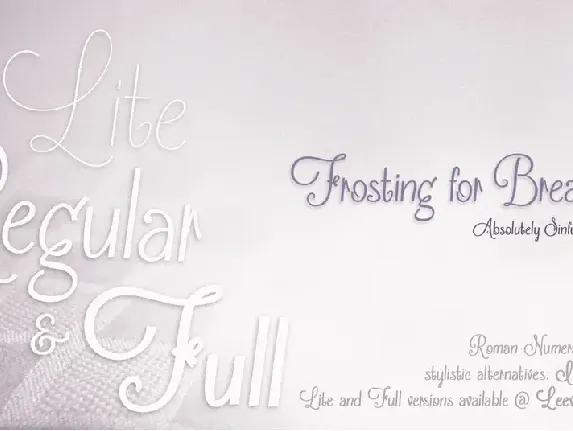 Frosting for Breakfast font