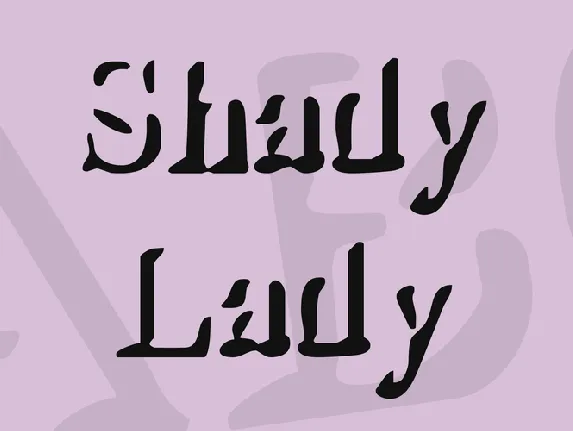 Shady Lady font