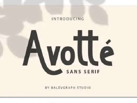 Avotte Sans Serif font