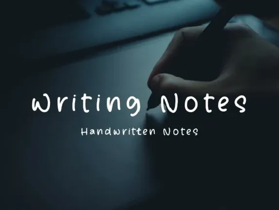 Writing Notes font