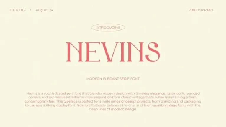 Nevins font