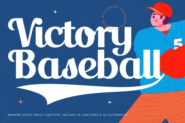 Victory Baseball Script font