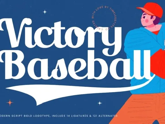 Victory Baseball Script font