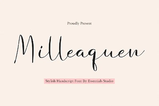 Milleaqueen font