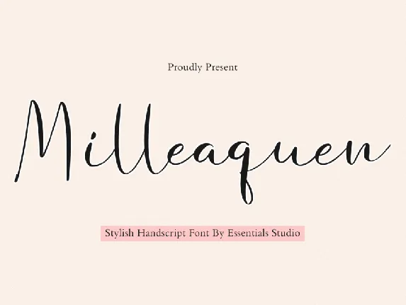 Milleaqueen font