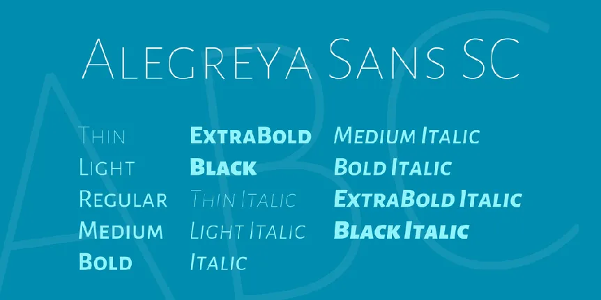 Alegreya Sans SC font