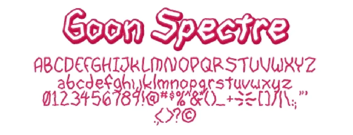 goon spectre TBS font