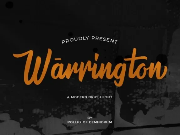 Warrington font