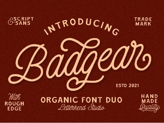 Badgear Duo font