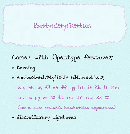 Pretty City Kitties font