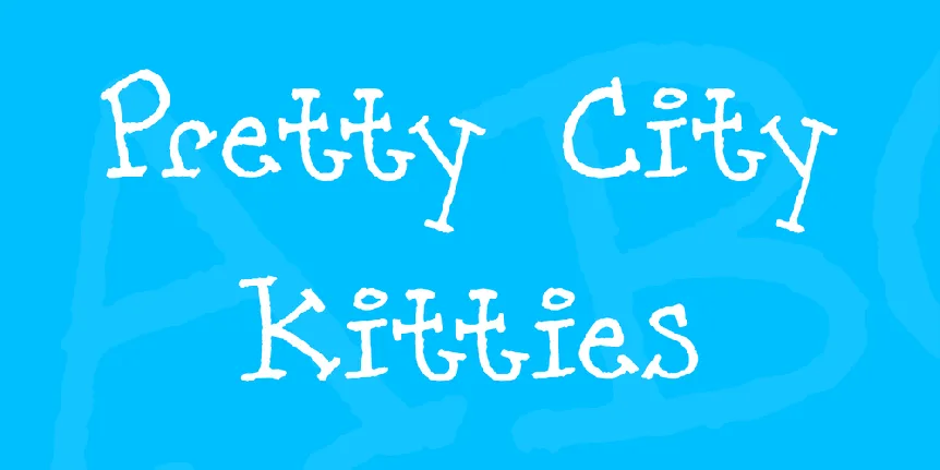 Pretty City Kitties font