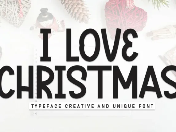 I Love Christmas Display font