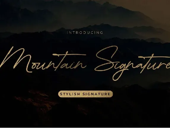 Mountain Signature font