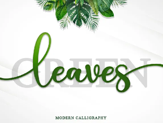 Green Leaves - Personal Use font