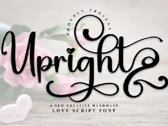 Upright font