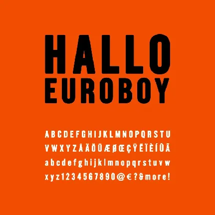 Hallo Euroboy font