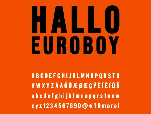 Hallo Euroboy font